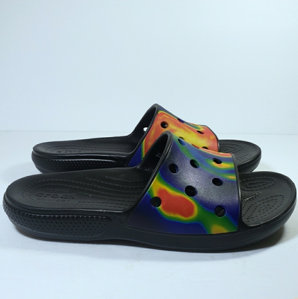 CROCS Tie Dye Slipon Slides Sandals
